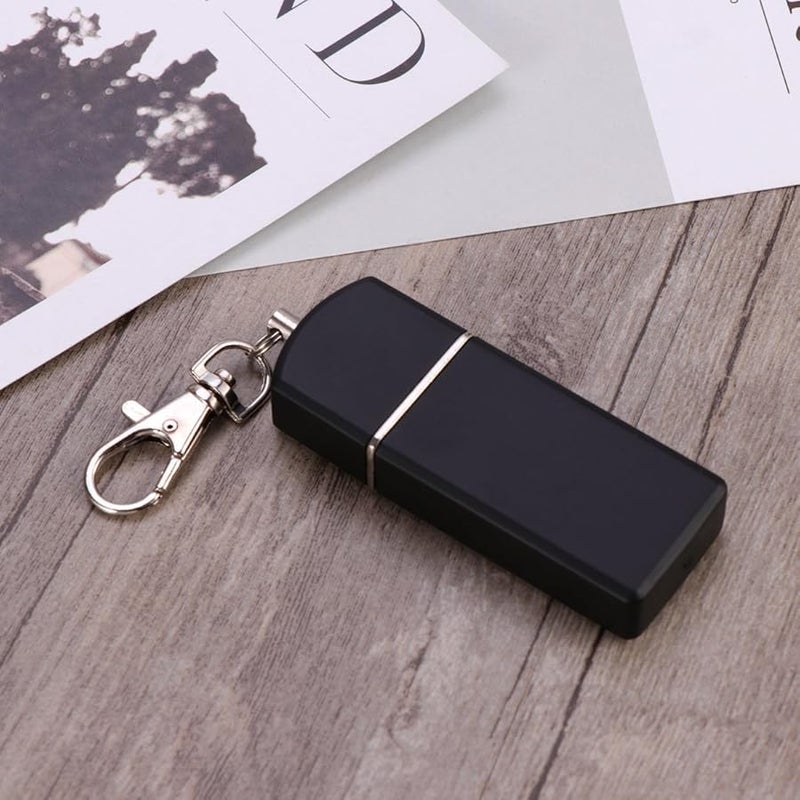 Portable Windproof Metal Ashtray with Lid Keychain Compact Pocket Size Easy Clean Black - Image 5